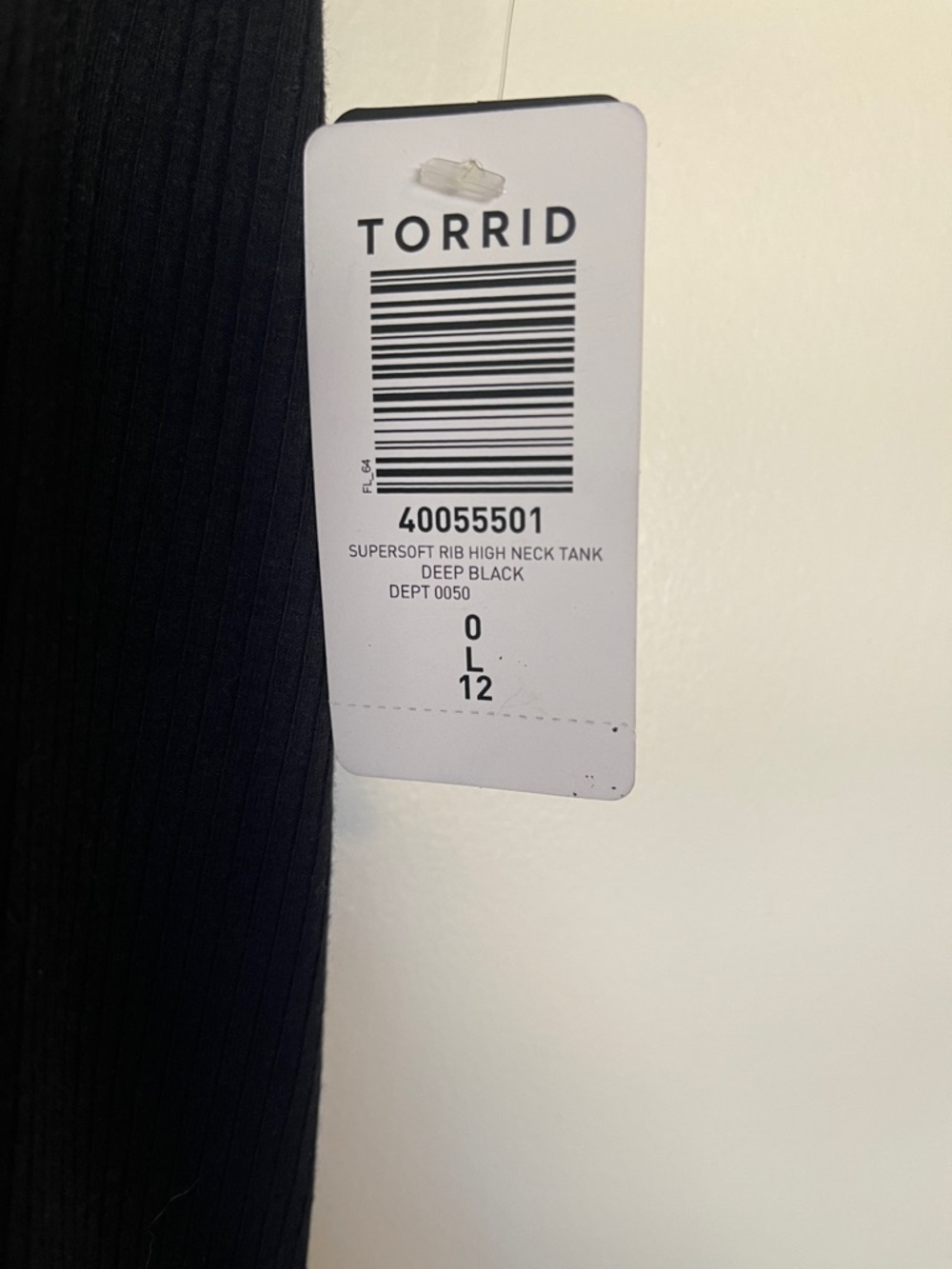 torrid Black Ribbed Knit Tank - Picture 2 of 4